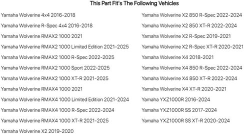 مجموعة أدوات تركيب حزام الأمان Tusk لـ Yamaha Wolverine RMAX2 1000 R-Spec 2022-2024 in Kuwait