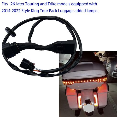 Quick Disconnect LED Tour Pack Harness Adapter,16 PIN to 6 PIN Fit for 2026-later Harley CVO, CVO/ST 2026-later Road Glide, Street Glide and Limited Models Add-On 2014-2023 LED King Tour Pack in Kuwait