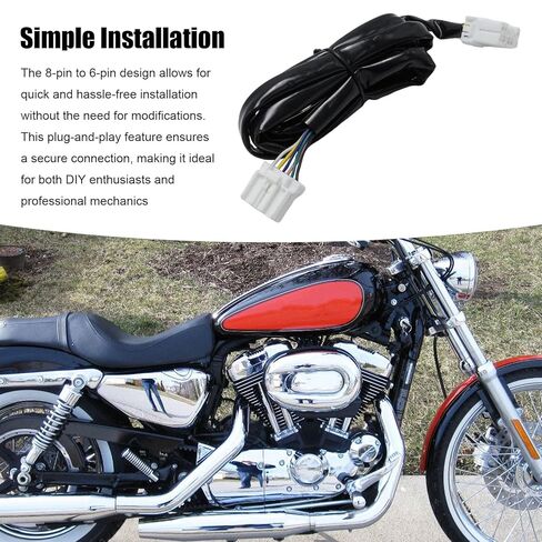 DS21201060 سرج أسلاك الضوء الخلفي 8 دبابيس إلى 6 دبابيس، بديل لـ Harley-Davidson Sportster 1999-2003، يستبدل 2120-1060 in Kuwait