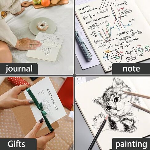 SZYIKUER A5 Kraft Notebooks Bulk, Graph Paper Journaling Notebooks, Notebooks for Work, Journal notebooks for kids, Composition Notebooks for School， 60 Pages ，8.3x5.5 Inches 4Pack in Kuwait