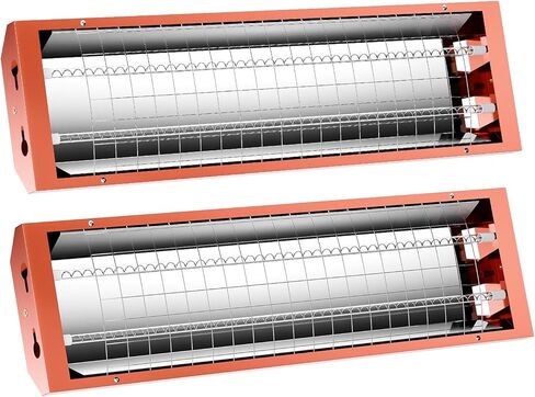 2PCS Infrared Paint Curing Lamp, 2000W Baking Infrared Paint Curing Lamp Adjustable Body Repair Painted Cured Systems Short Wave Heater with Brackets for Automotive Repair Industry Furniture in Kuwait