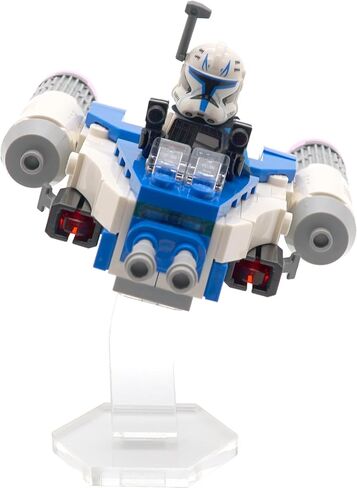حامل عرض متوافق مع LEGO Star Wars 75391 Captain Rex Y-Wing Microfighter - حامل طيران أكريليك بزاوية - المجموعة غير متضمنة in Kuwait