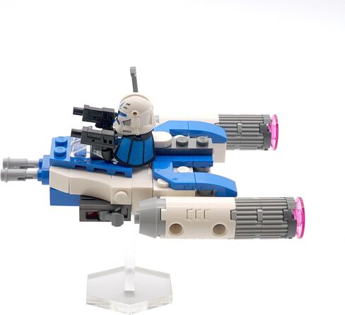 حامل عرض متوافق مع LEGO Star Wars 75391 Captain Rex Y-Wing Microfighter - حامل طيران أكريليك بزاوية - المجموعة غير متضمنة in Kuwait