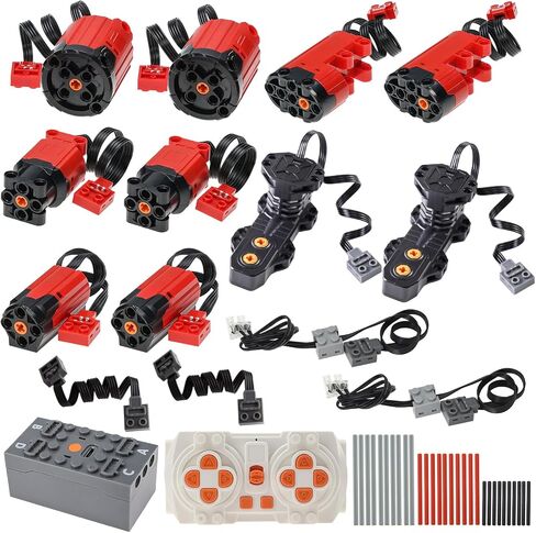 46 Pcs Pullback Motor Set Compatible with Bricks 47715c01, Technical Parts for STEM Assembled Building Block, Power Functions for MOC Bricks in Kuwait