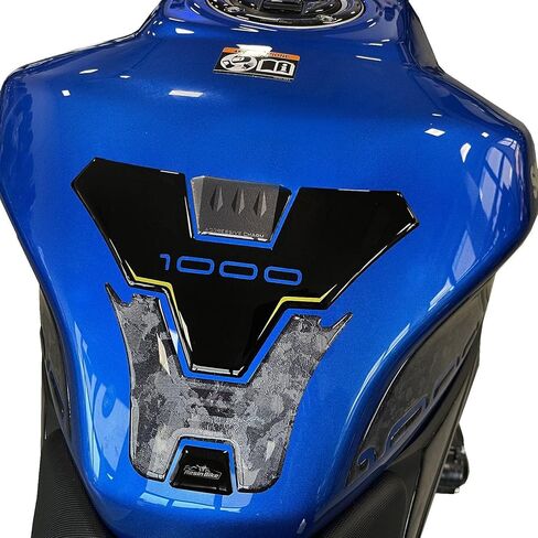 Resin Bike Motorcycle 3D Stickers Compatible with Suzuki GSX-S 1000 2021-2026 Blue Miami. Tank Protector from Impact and Scratches. Resin Stickers - Made in Italy in Kuwait