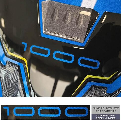 Resin Bike Motorcycle 3D Stickers Compatible with Suzuki GSX-S 1000 2021-2026 Blue Miami. Tank Protector from Impact and Scratches. Resin Stickers - Made in Italy in Kuwait