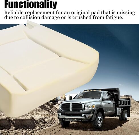 Front Driver Side Bottom Seat Foam Cushion Replacement for Dodge Ram 1500 2500 3500 4500 5500 Pickup Truck 2006-2010 Pickup Truck Driver Side Lower Pad Seat Foam Replacement, Replaces 5180021AA in Kuwait