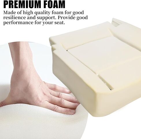 Front Driver Side Bottom Seat Foam Cushion Replacement for Dodge Ram 1500 2500 3500 4500 5500 Pickup Truck 2006-2010 Pickup Truck Driver Side Lower Pad Seat Foam Replacement, Replaces 5180021AA in Kuwait