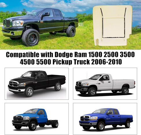 Front Driver Side Bottom Seat Foam Cushion Replacement for Dodge Ram 1500 2500 3500 4500 5500 Pickup Truck 2006-2010 Pickup Truck Driver Side Lower Pad Seat Foam Replacement, Replaces 5180021AA in Kuwait