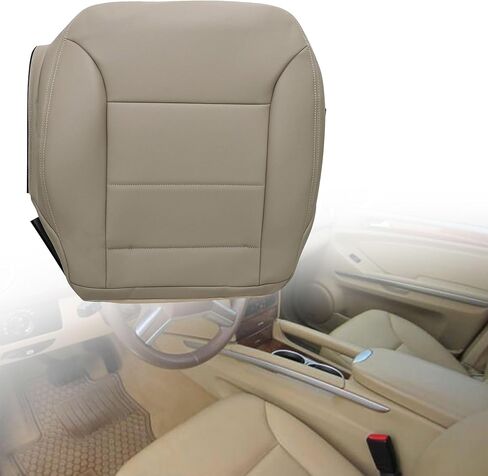 GXARTS Driver Side Bottom Replacement Leather Seat Cover Tan Compatible with Mercedes-Benz ML320 ML350 ML450 ML500 ML550 2009 2010 2011 2012 2013 in Kuwait