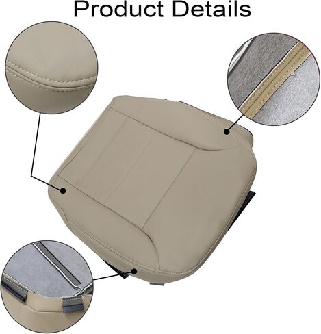 GXARTS Driver Side Bottom Replacement Leather Seat Cover Tan Compatible with Mercedes-Benz ML320 ML350 ML450 ML500 ML550 2009 2010 2011 2012 2013 in Kuwait