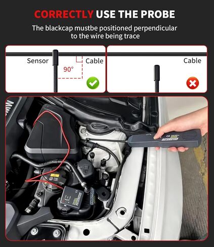 EM415Pro Wire Tracer Electrical Automotive Open & Short Finder, VEHLIVE 6-42V DC Circuit Tester Automotive Circuit Breaker Finder Fault Probe Wire Tracker Electrical Cable Tracer for Car, Boat,Trailer in Kuwait