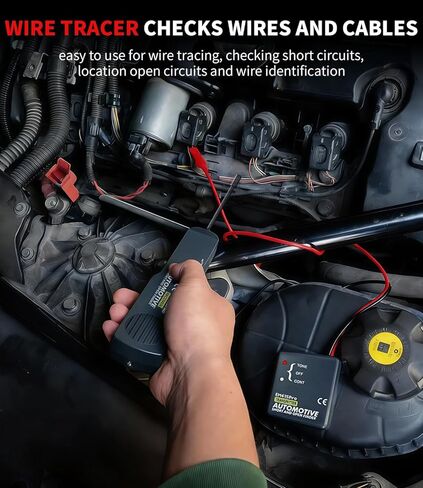EM415Pro Wire Tracer Electrical Automotive Open & Short Finder, VEHLIVE 6-42V DC Circuit Tester Automotive Circuit Breaker Finder Fault Probe Wire Tracker Electrical Cable Tracer for Car, Boat,Trailer in Kuwait