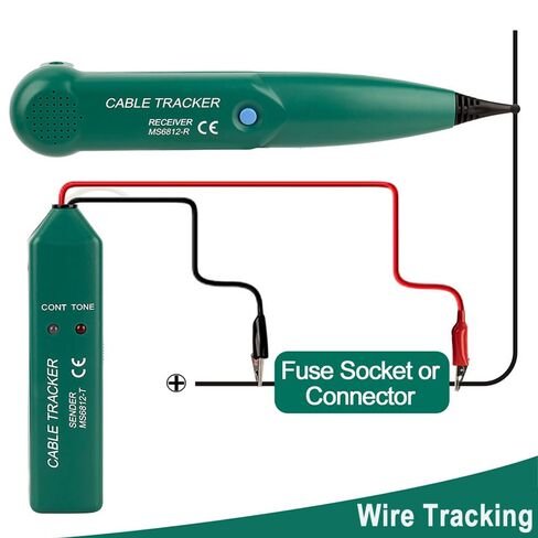 Tone Generator and Probe kit, Automotive Electrical Wire Tracer, Dead Circuit Tracer, 0-24V Continuity Tester Open Finder for Diyer, Beginners, RJ45 Network RJ11 Telephone Line Tester in Kuwait