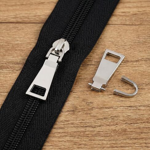 6 PCS Zipper Pull Replacement, Metal Zipper Pulls Tab Handle Mend Fixer Zippers Tab Repair Heavy Duty Zippers Fixer Fasteners for Luggage Bag Backpack Jacket Coat Boots, Sewing Notions (3 Sizes) in Kuwait