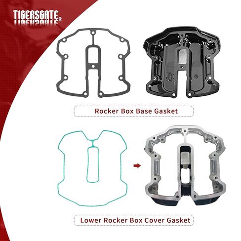 M8 Rocker Box Cover Gaskets Kit of 2pc Top & 2pc Bottom Designed for 2017-up Harley M8 Milwaukee-Eight Touring Softail Models in Kuwait