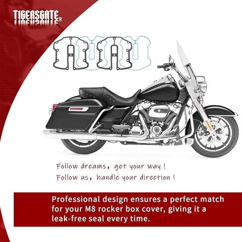 M8 Rocker Box Cover Gaskets Kit of 2pc Top & 2pc Bottom Designed for 2017-up Harley M8 Milwaukee-Eight Touring Softail Models in Kuwait