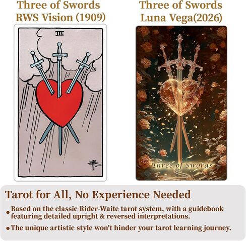 Ethereal Elves Modern Witch Tarot Cards with Guide Book, Unique New Beginner Fairy Tarot Deck with Gold Foil Edges. for Love, Wealth, Career, Spirit, Relationships & Adventure in Kuwait