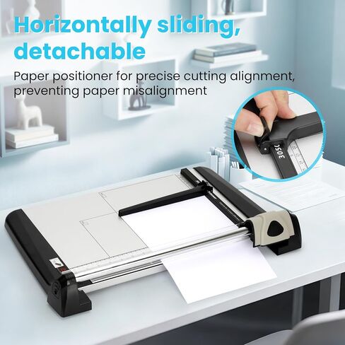 Heavy Duty Rotary Paper Cutter 15 Sheet, 14" Precision Paper Trimmer with Auto Clamp, Clean Cuts for Cardstock, Photos, Crafts & Office Use in Kuwait