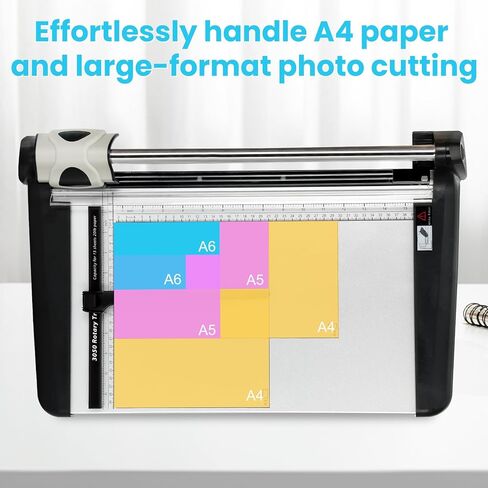 Heavy Duty Rotary Paper Cutter 15 Sheet, 14" Precision Paper Trimmer with Auto Clamp, Clean Cuts for Cardstock, Photos, Crafts & Office Use in Kuwait