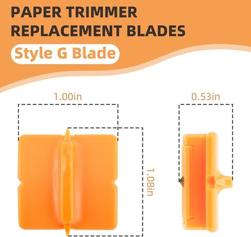 4-Pack Paper Trimmer Blades 195960-1001 Replacement for Fiskars Personal Trimmer - Style G Paper Cutter Blades for 9" and 12" Paper Cutter, Ideal for Scrapbooking, Sewing & Craft Projects in Kuwait