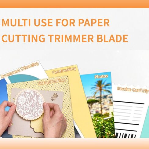 4-Pack Paper Trimmer Blades 195960-1001 Replacement for Fiskars Personal Trimmer - Style G Paper Cutter Blades for 9" and 12" Paper Cutter, Ideal for Scrapbooking, Sewing & Craft Projects in Kuwait