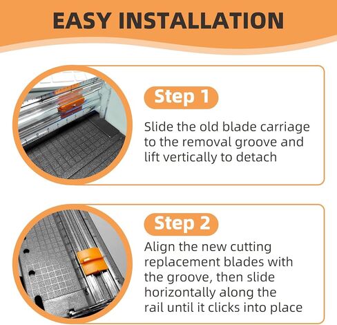 4-Pack Paper Trimmer Blades 195960-1001 Replacement for Fiskars Personal Trimmer - Style G Paper Cutter Blades for 9" and 12" Paper Cutter, Ideal for Scrapbooking, Sewing & Craft Projects in Kuwait