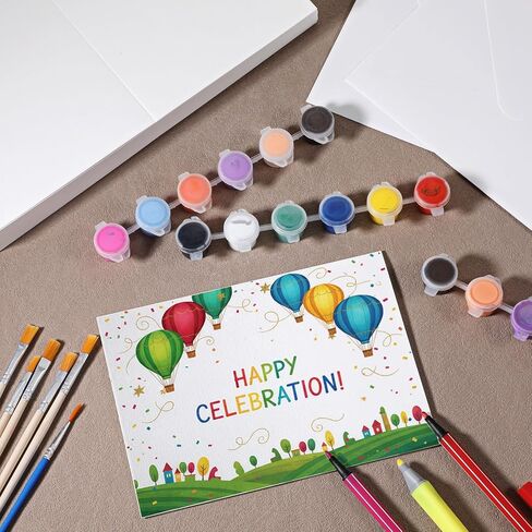 60 Sets Watercolor Cards with Envelopes, 140lb/300 GSM Cotton Heavyweight Foldable Greeting Paper Card, 5x7 Inch Foldable Blank Watercolor Postcards and Envelopes, Greeting Card for All Occasions in Kuwait