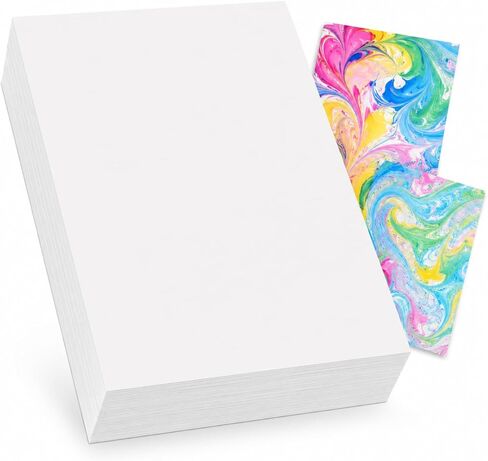 DIYEAH Art Paper Sheet 50 Sheets Pack Water Marbling Paper for Painting Boys and Girls in Kuwait