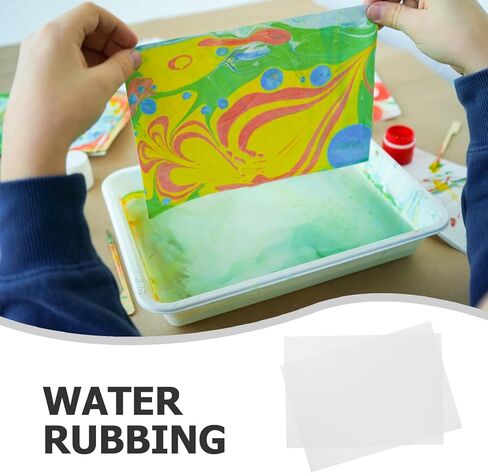 DIYEAH Art Paper Sheet 50 Sheets Pack Water Marbling Paper for Painting Boys and Girls in Kuwait
