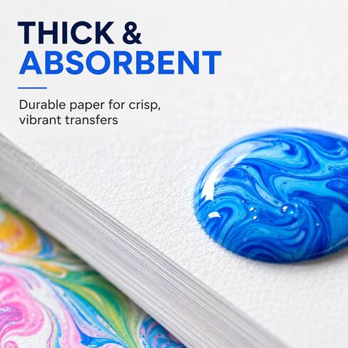 DIYEAH Art Paper Sheet 50 Sheets Pack Water Marbling Paper for Painting Boys and Girls in Kuwait