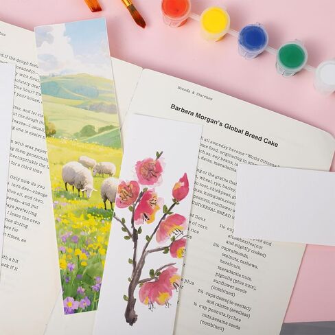 50 Pcs Watercolor Paper Blank Bookmarks 1.9" x 7.8" (5 x 20cm) Cotton Watercolor Cards for DIY Projects School Supply Gifts Tags, No Hole in Kuwait