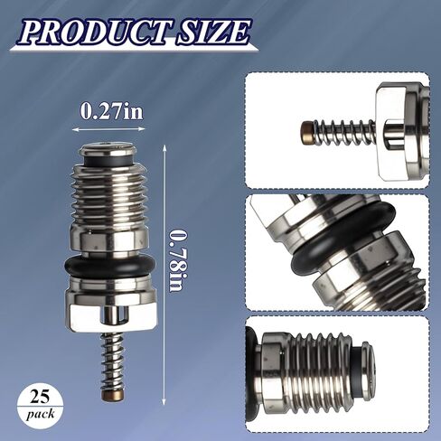 25 PCS Standard JRA A/C Schrader Valve Core for 134A、R12 Automotive Systems Replacement Compatible with BAS03005 MT0059 59347 15-75234 409914 2674 etc more Foreign & Domestic Vehicles in Kuwait