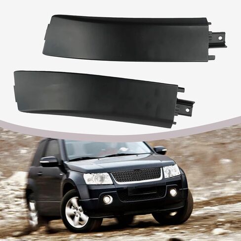 Roof Rack Rail Front End Cap Pair Plastic, Black for Grand Vitara 06-15, 2 Pack in Kuwait