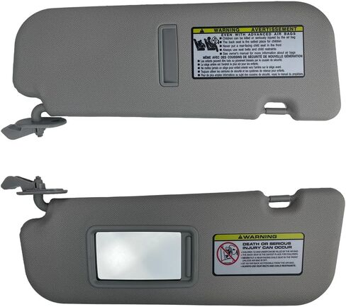 Front Left Driver Side Car Sun Visor Assembly fit for Hyundai Veloster 2012 2013 2014 2015 2016 12 13 14 15 16 Sun Protection Shade & Makeup Mirror Gray OE# 85210-2V330-TX 852102V330TX in Kuwait