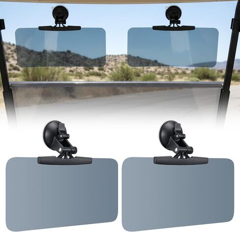 BBTO 2 Pcs Golf Cart Sun Visor Suction Cup Golf Cart Sun Visors Compatible with Roof Crossbars, UV Protection Shade in Kuwait