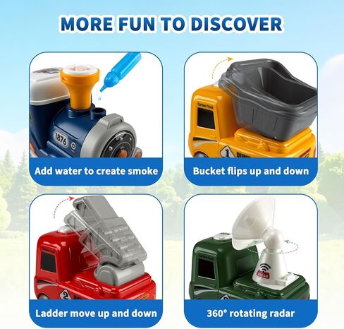 Train Set for Toddlers 2-4, Remote Control Train Toys with Realistic Steam, Music & Lights – Magnetic Connecting Kids Toy for Railway Play, Christmas Birthday Gift for Boys & Girls Ages 3-5 in Kuwait
