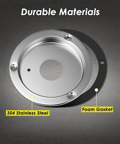 10Pcs Stainless Steel Watermelon Light Bezel Bracket for Watermelon LED Lights, 304 Stainless Steel Mounting Ring with Screws & Gaskets, Universal Truck Trailer RV Light Mount, Lights Not Included in Kuwait