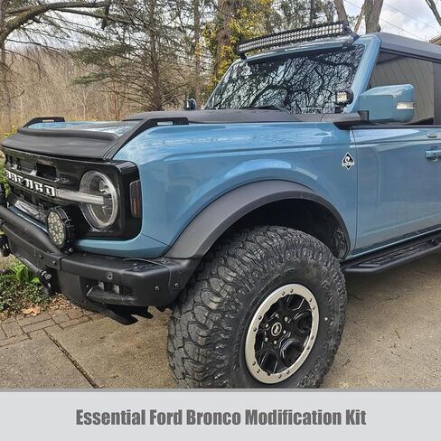 A Pillar Light Mount for Ford Bronco 2021 2022 2023 2024 2025 2026, Auxiliary Offroad Ditch Light Brackets, CNC One-piece Moulding, 1 Pair in Kuwait