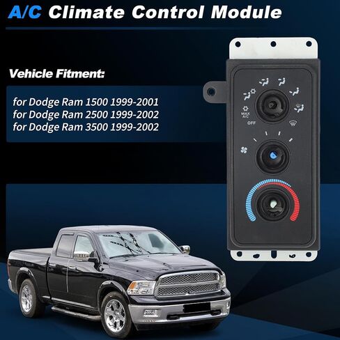 5015734AA A/C وحدة التحكم في المناخ لسخان دودج لرام 1500 1999-2001 لرام 2500 3500 1999-2002 استبدال لوحة تبديل التحكم HVAC رقم HS364/68171480AA/RL015734AA in Kuwait