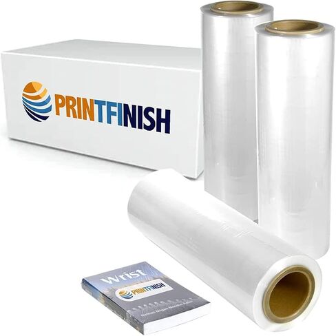فيلم PrintFinish Shrink Wrap Film 525 'التفاف حراري POF Centerfold - بولي أوليفين عالي الجودة للخدمة الشاقة - 75 مقياس (12 "× 525") in Kuwait
