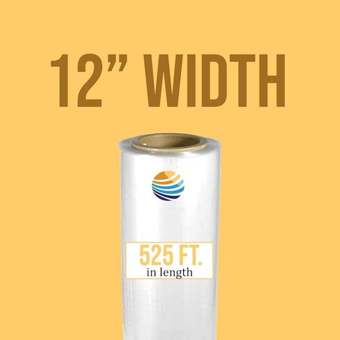 فيلم PrintFinish Shrink Wrap Film 525 'التفاف حراري POF Centerfold - بولي أوليفين عالي الجودة للخدمة الشاقة - 75 مقياس (12 "× 525") in Kuwait