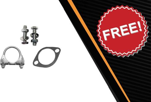 Exhaust Resonator Pipe Compatible with Buick Regal 2011-2017 2.4L | Stainless Steel | Northeastern Exhaust | Includes Clamp, Gasket and Bolt Kit | Direct-Fit Replacement in Kuwait
