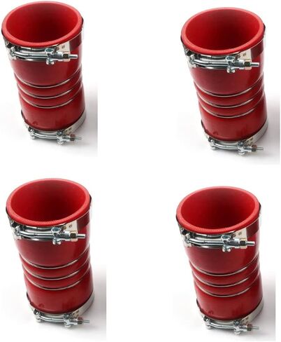 Silicone Hump Hoses Charge Air Cooler 4 Hoses x4.00" ID x 8.00" Compatible With Peterbilt, Compatible With Kenworth, Compatible With Freightliner Hot Side with 8x 425c clamps in Kuwait
