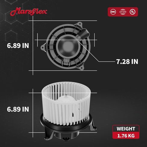 Marsflex Front Blower Motor 700101 for 2003-2007 Chevy Chevrolet GMC Silverado Sierra 1500 2500 3500 Avalanche Cadillac Escalade EXT 2004 2005 2006 Automotive Replacement Blower Motor Fan OE: PM9201 in Kuwait
