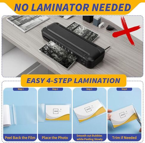 Binditek 20 Pack 10 Mil Self-Sealing Laminating Pouches, 2.6 x 3.9 Inches Self-Adhesive Laminating Pouches for Business Cards, ID Cards, Insurance Cards, Wallet Cards, Clear Glossy, No Machine Needed in Kuwait