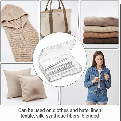 HJZHII 15 قطعة من أداة Snag Nab It، إبرة إصلاح Snag، إبرة Snag مقاس 2.36 × 0.03 بوصة مع حقيبة جلدية لإبر الخياطة اليدوية وأداة منسوجة لستائر الملابس المنسوجة in Kuwait