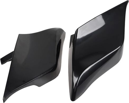 Unpainted Black ABS Left Right Extended Side Covers Stretched Side Panels for Harley Touring Models Road Glide FLTR, Street Glide FLHX Electra Glide FLHT Ultra Classic 2009-2013 in Kuwait