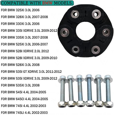 26117573276 DriveShaft محرك رمح مقرنة فليكس محرك مشترك رمح اقتران مع البراغي متوافق مع BMW 325xi 328xi 330xi 335i 335xi 525xi 528i 528xi 535i 535xi 545i 645Ci 745i 745Li 935-406 in Kuwait