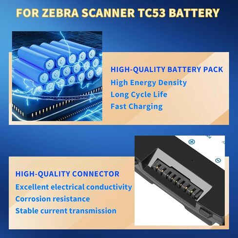 بطارية CBQ 7000 مللي أمبير TC53 TC78 متوافقة مع Zebra TC5301 TC53 TC58 TC73 TC78 ماسح الباركود المناسب لـ BT-000442A BBTRY-NGTC5TC7-66MA-01 BT-000442-0820 in Kuwait